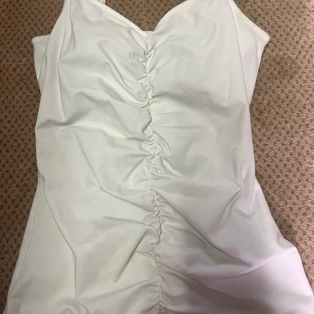 Express White Ruched Tank Top - Picture 1 of 4